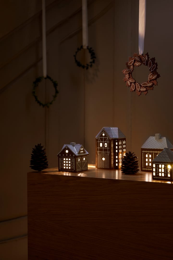 Gingerbread lichtjeshuis, Christmas barn 11,5 cm Kähler