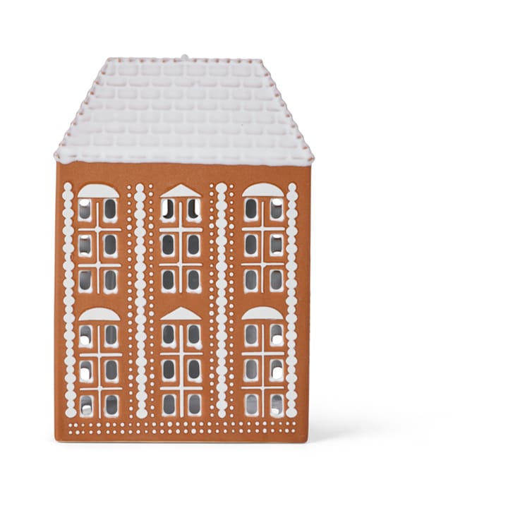 Gingerbread Waxinelichtjeshouder groot 17 cm, Bruin Kähler