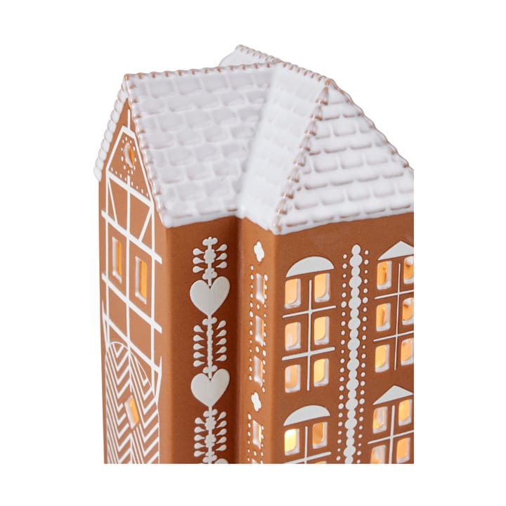 Gingerbread Waxinelichtjeshouder groot 17 cm, Bruin Kähler