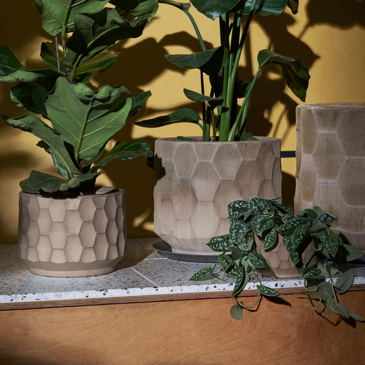 Gro bloempot licht zand, Ø16,5 cm Kähler
