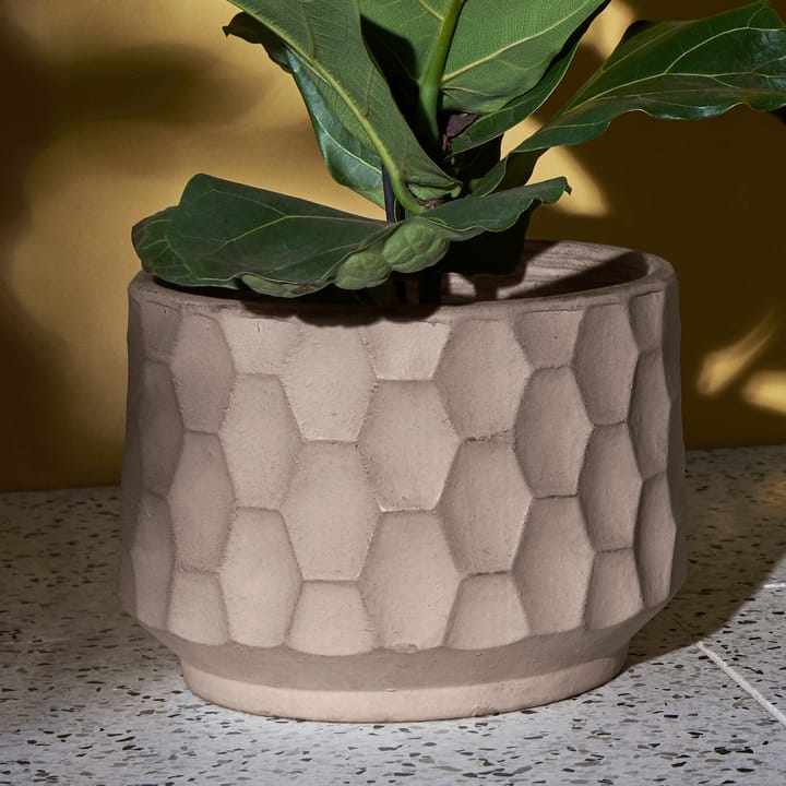 Gro bloempot licht zand, Ø21,5 cm Kähler