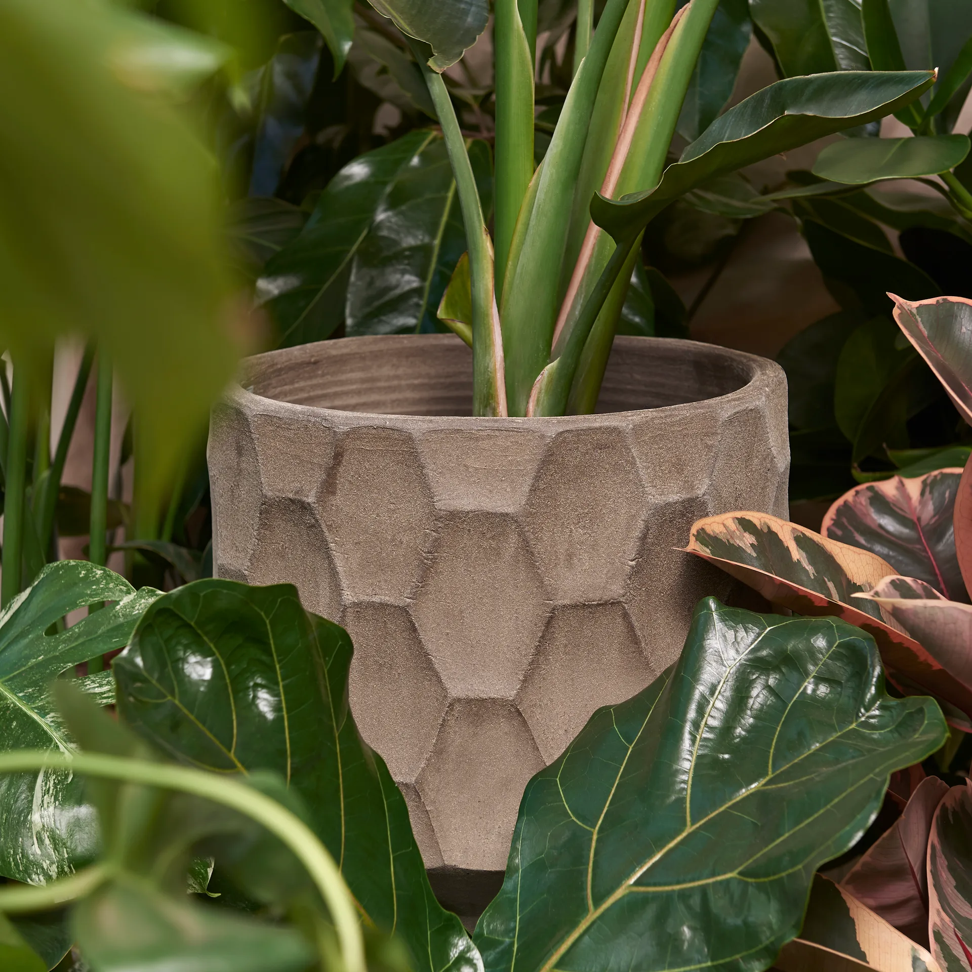 Gro bloempot licht zand, Ø26,5 cm Kähler