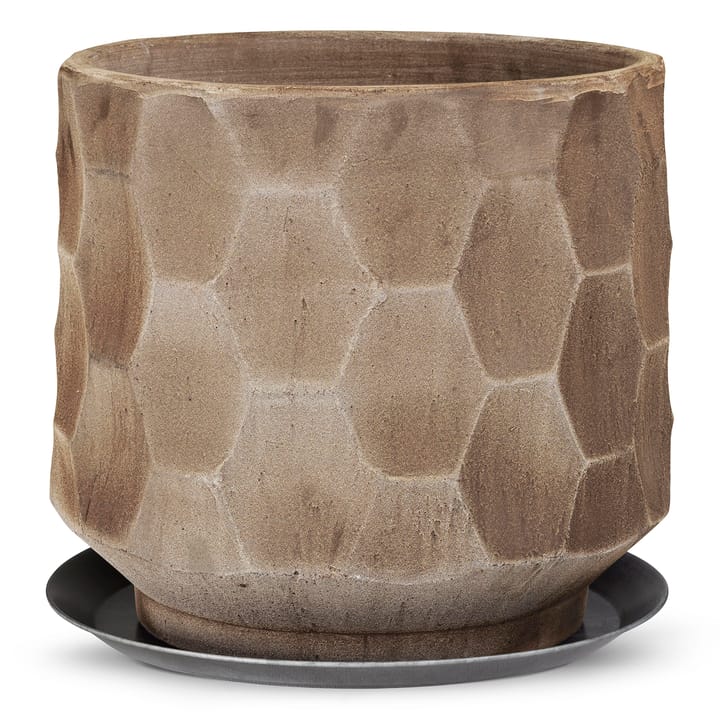 Gro pot met schotel licht-zand - Ø 43 cm - Kähler