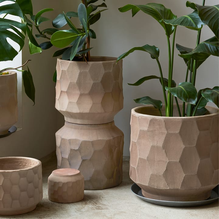 Gro pot met schotel licht-zand - Ø 43 cm - Kähler