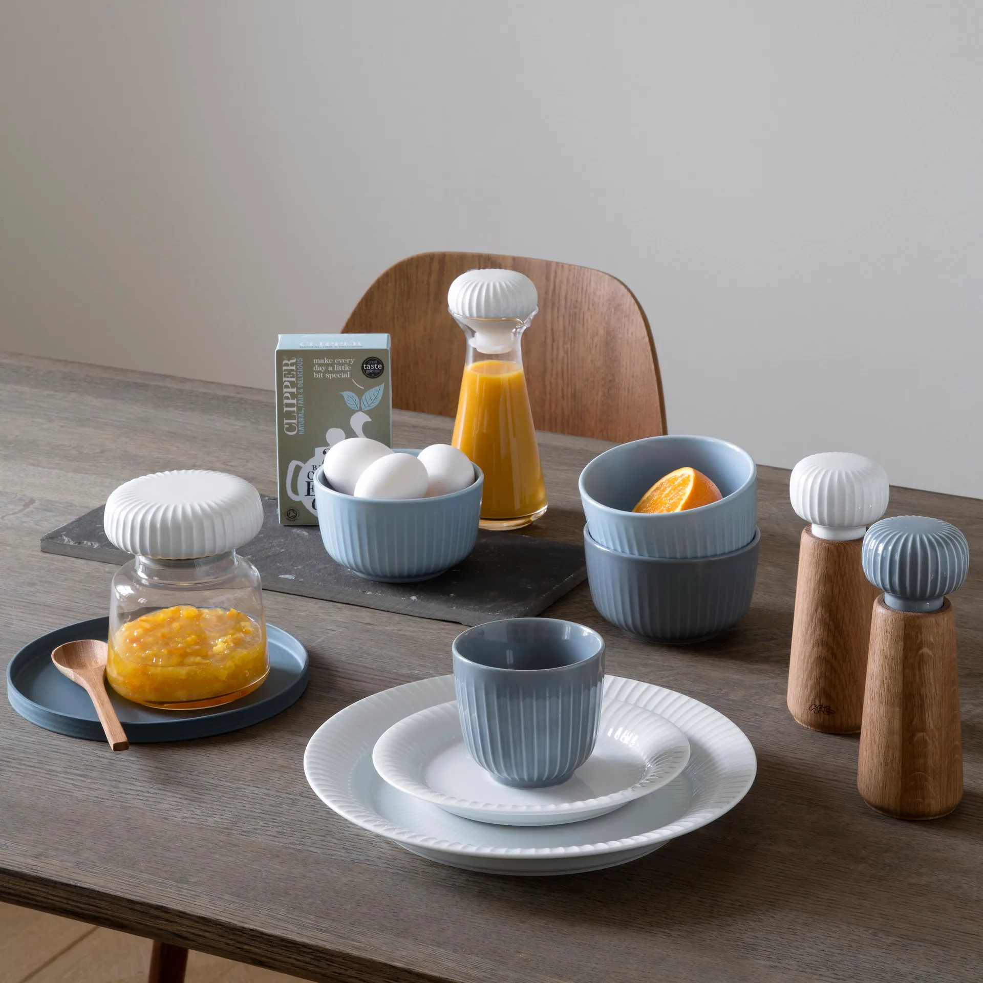 Hammershøi bord wit, Ø 19 cm. Kähler