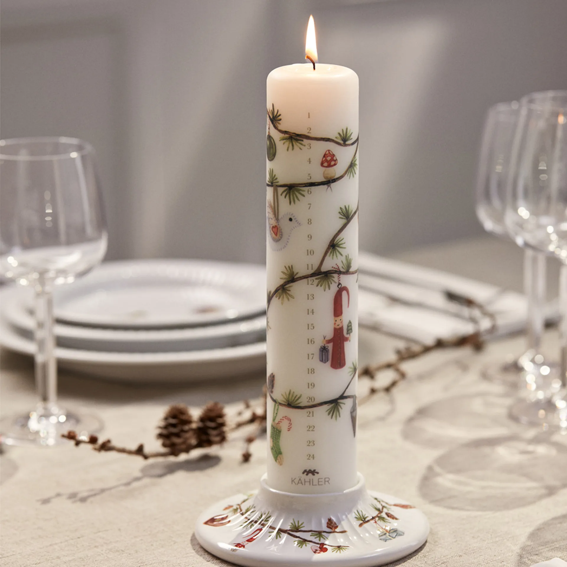 Hammershøi Christmas Adventskaars Ø5 cm, 2023 Kähler