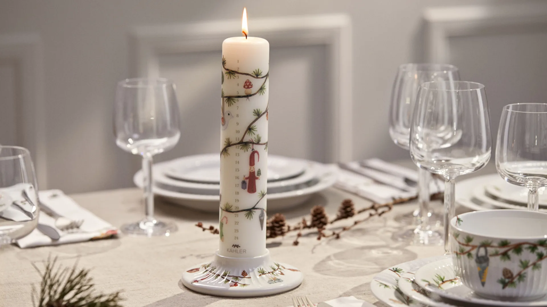 Hammershøi Christmas Adventskaars Ø5 cm, 2023 Kähler