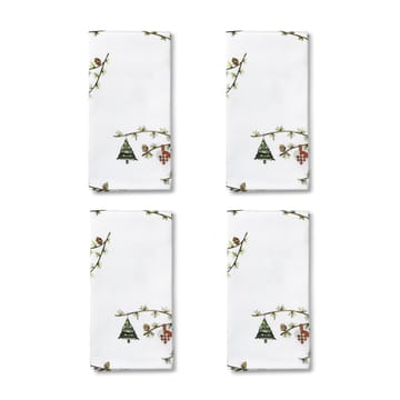 Hammershøi Christmas stoffen servet 45x45 cm 4-pack - Wit - Kähler