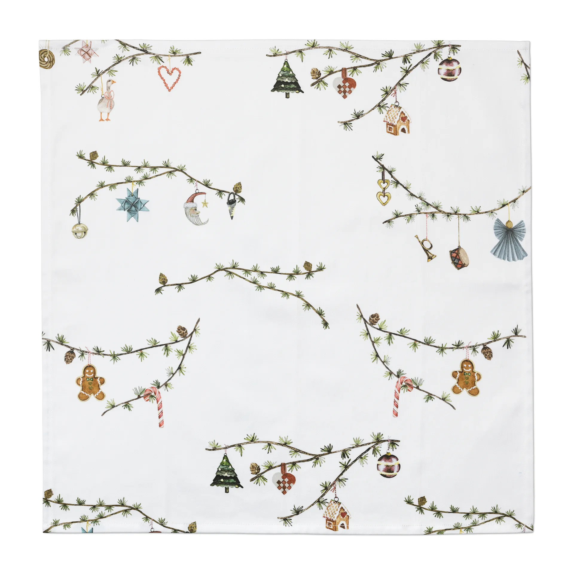 Hammershøi Christmas stoffen servet 45x45 cm 4-pack, Wit Kähler