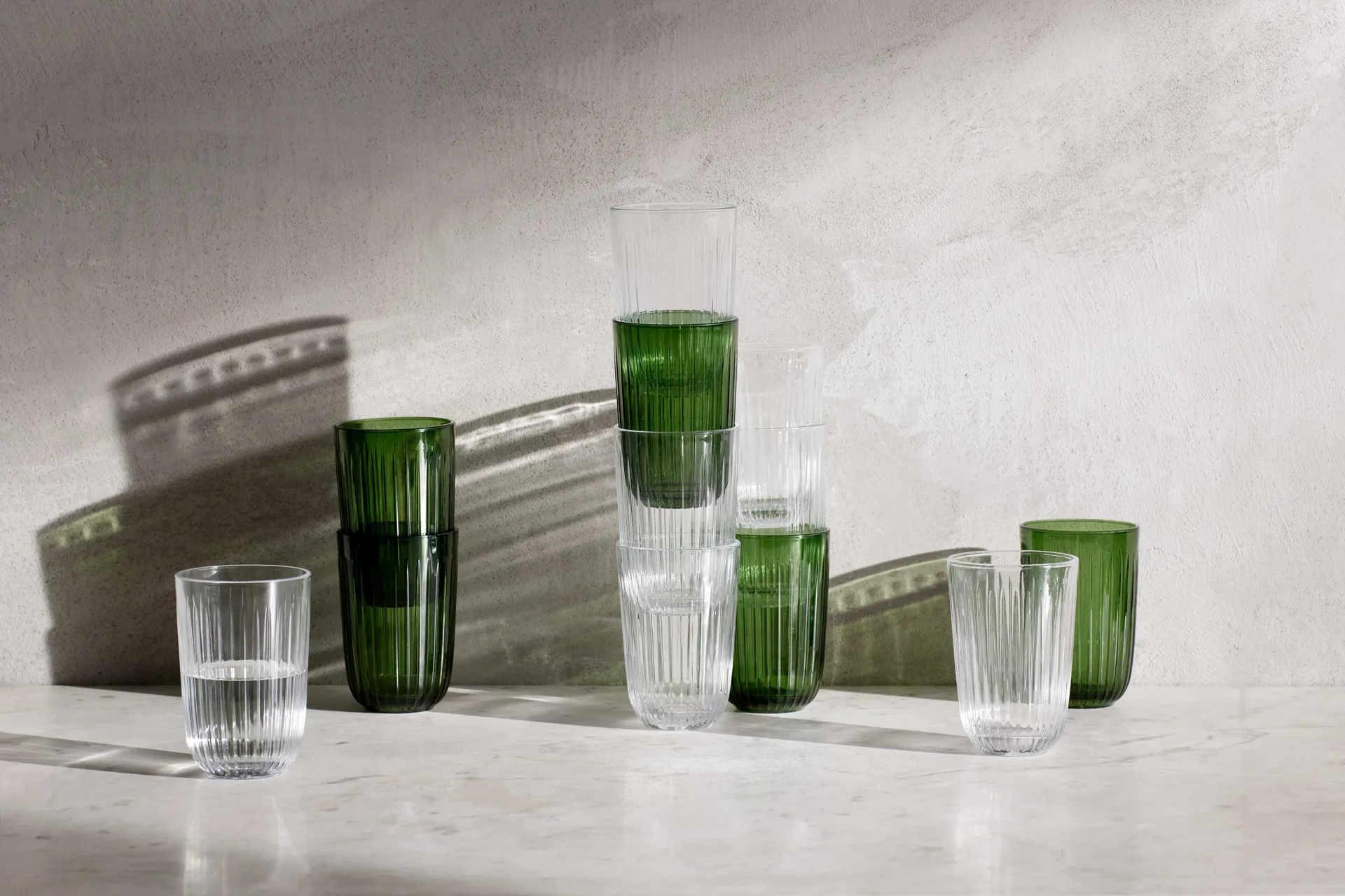 Hammershøi drinkglas 37 cl 4-pack, Groen Kähler