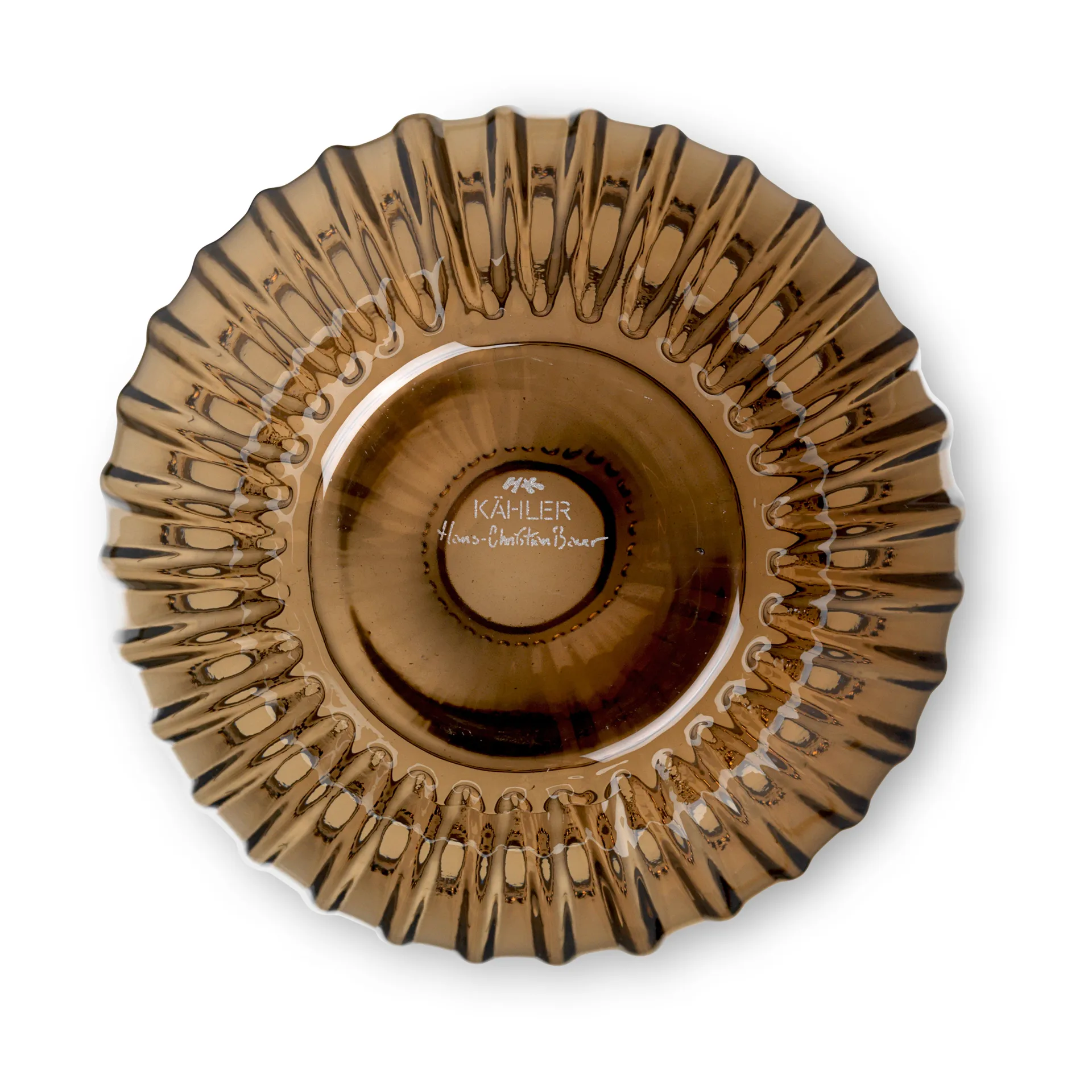 Hammershøi glazen vaas 14 cm, Walnoot Kähler