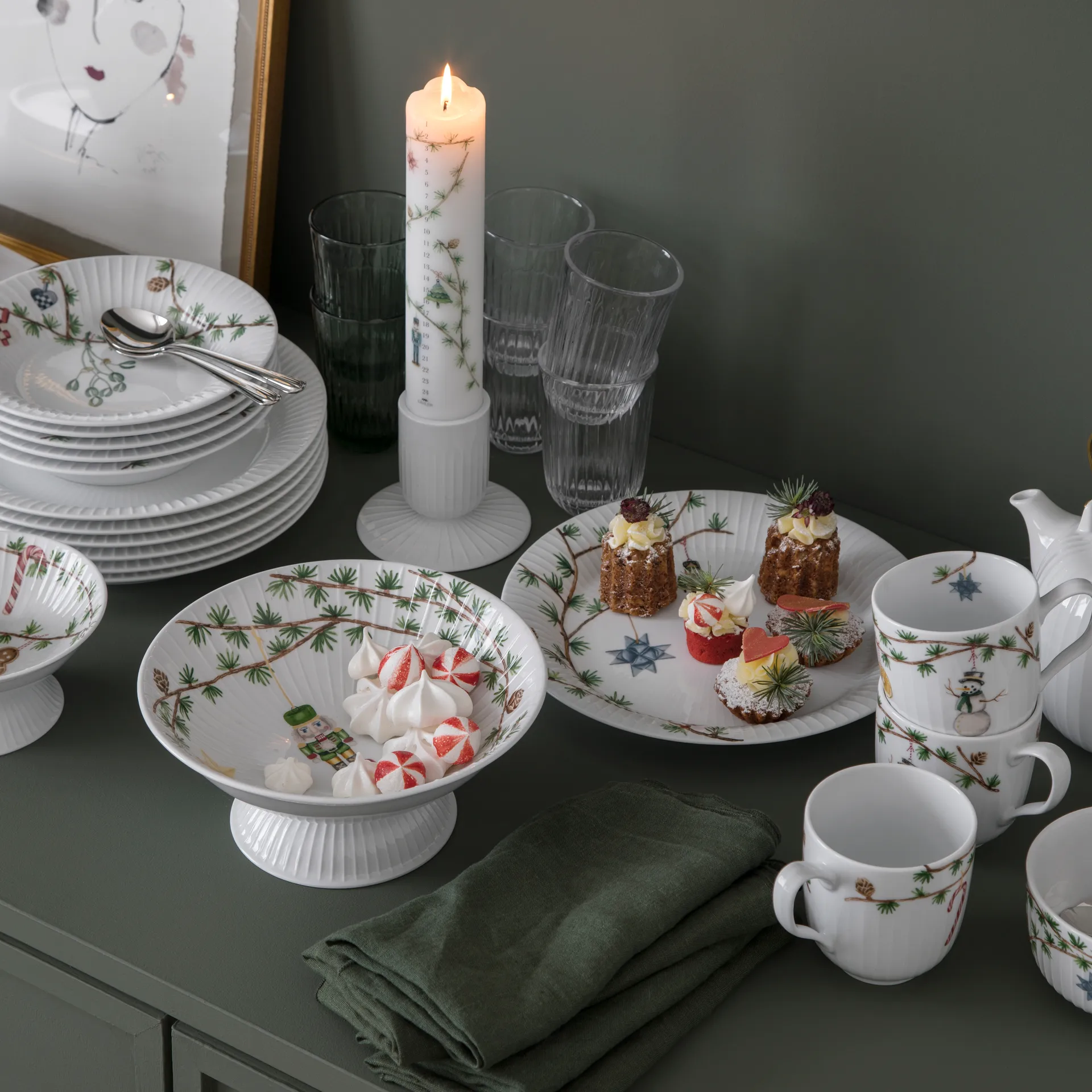 Hammershøi kaarsenhouder Ø5 cm, Wit Kähler