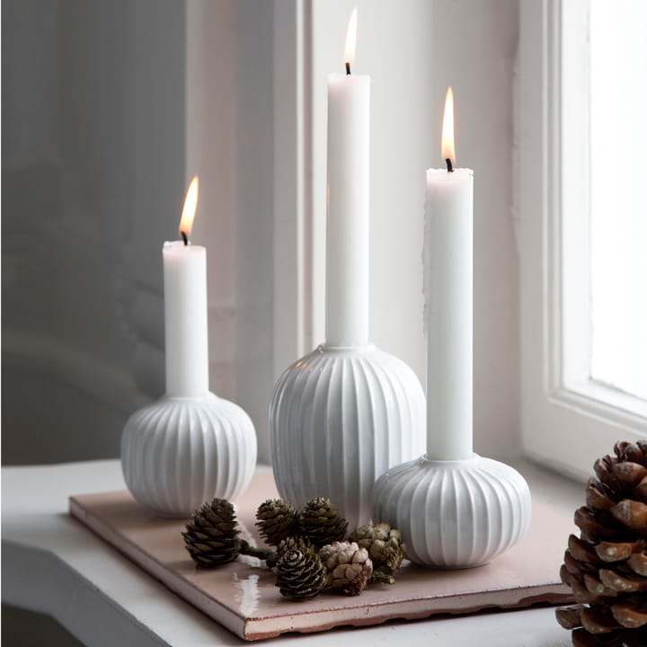 Hammershøi kaarsenhouder klein, white (wit) Kähler