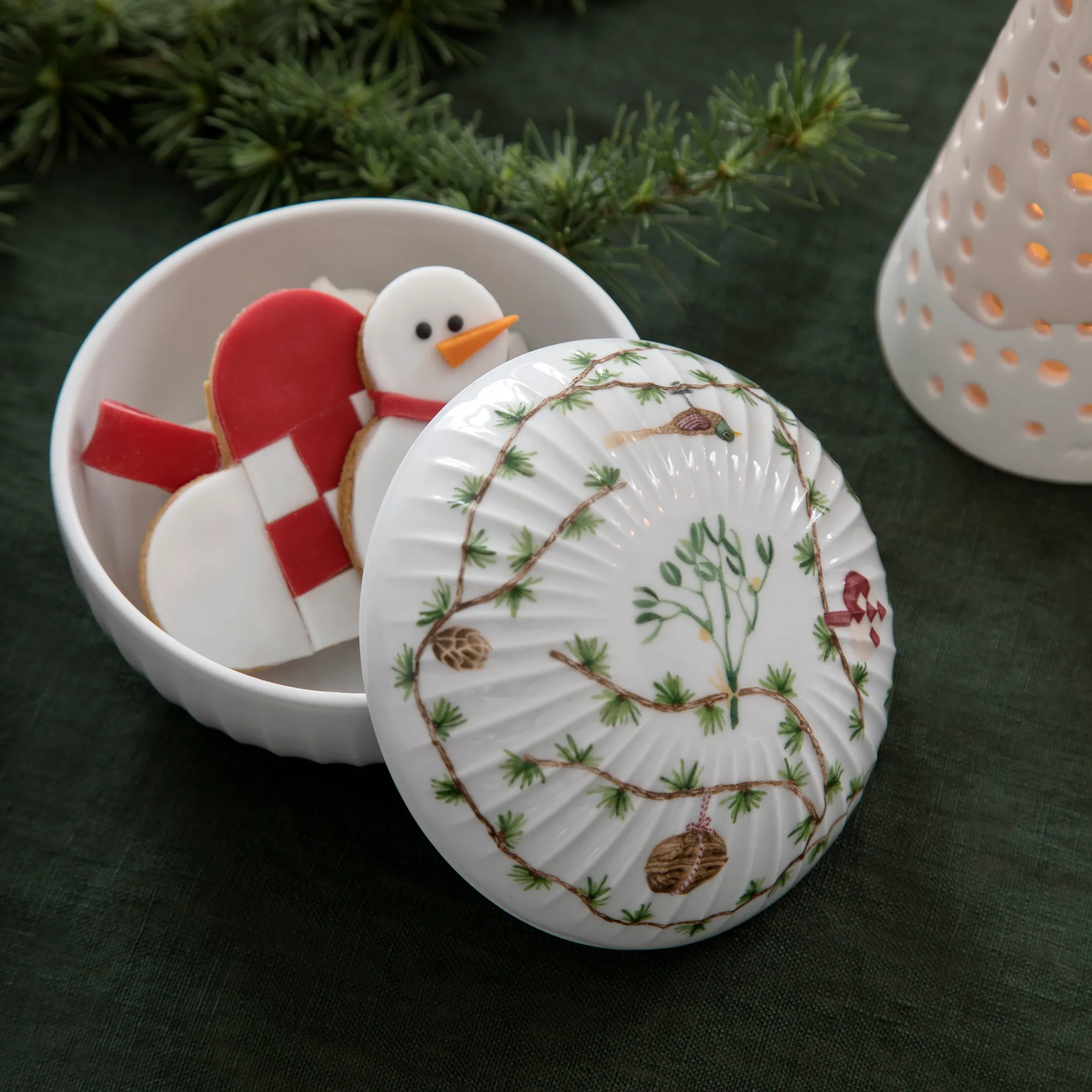 Hammershøi kerstbonbonnière Ø11,5 cm, Wit Kähler