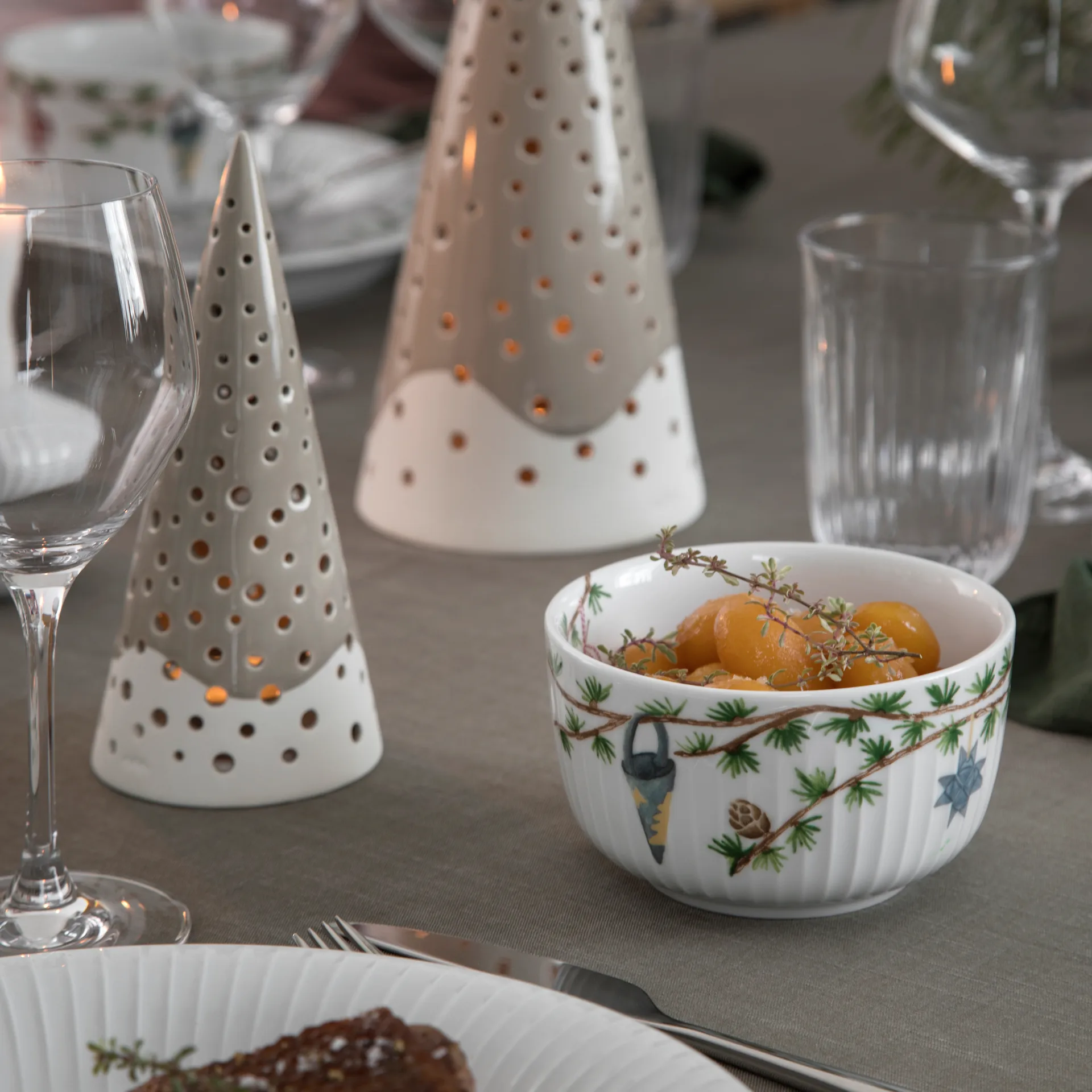 Hammershøi kerstkom Ø12 cm, Wit Kähler