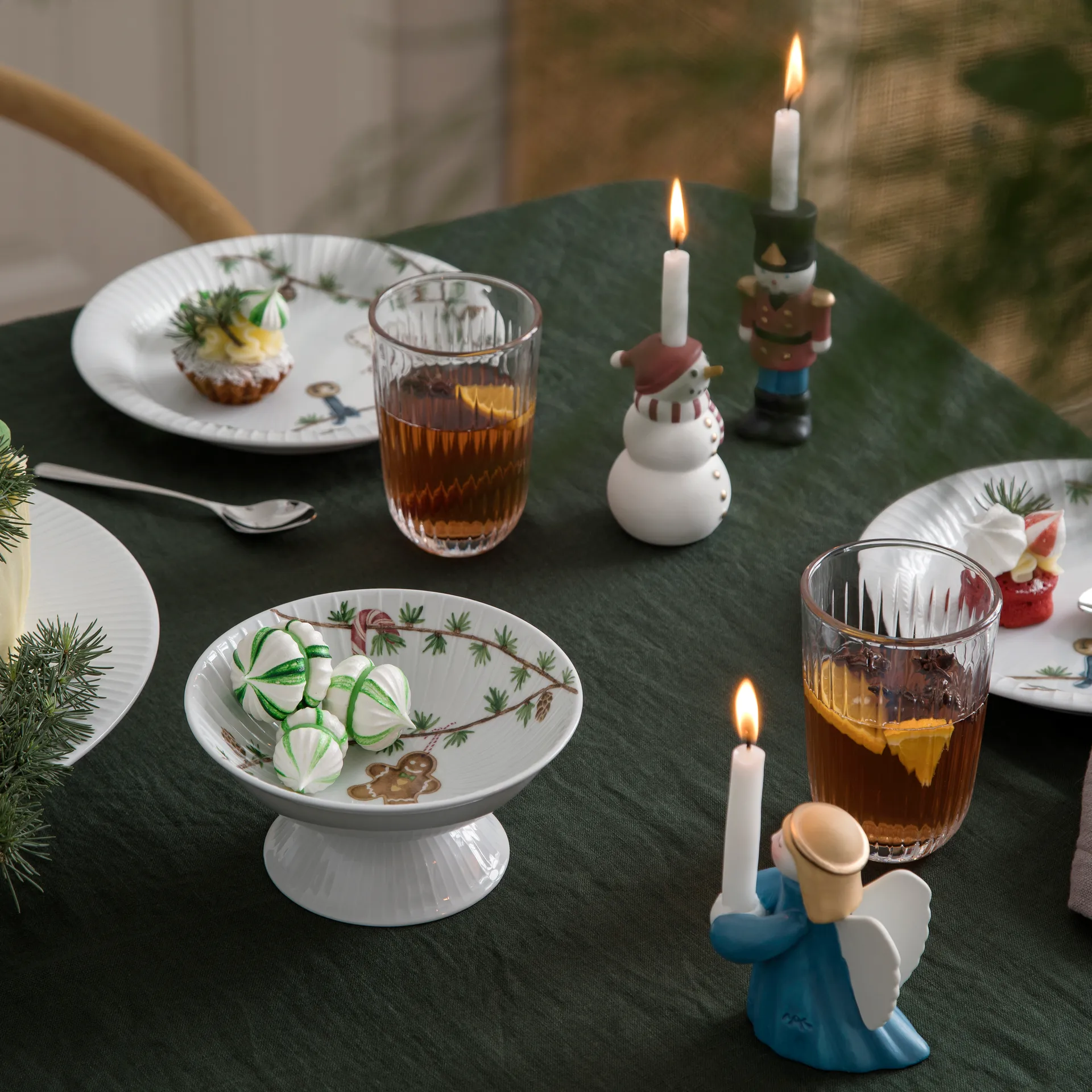 Hammershøi kerstschaal op voet Ø16 cm, Wit Kähler