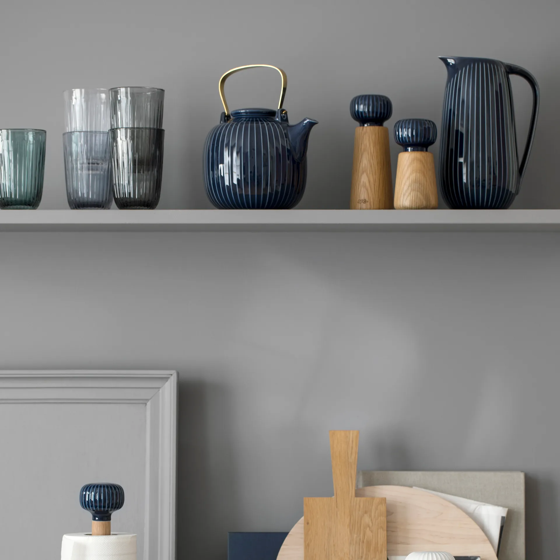 Hammershøi kruidenmolen groot, indigo (blauwpaars) Kähler