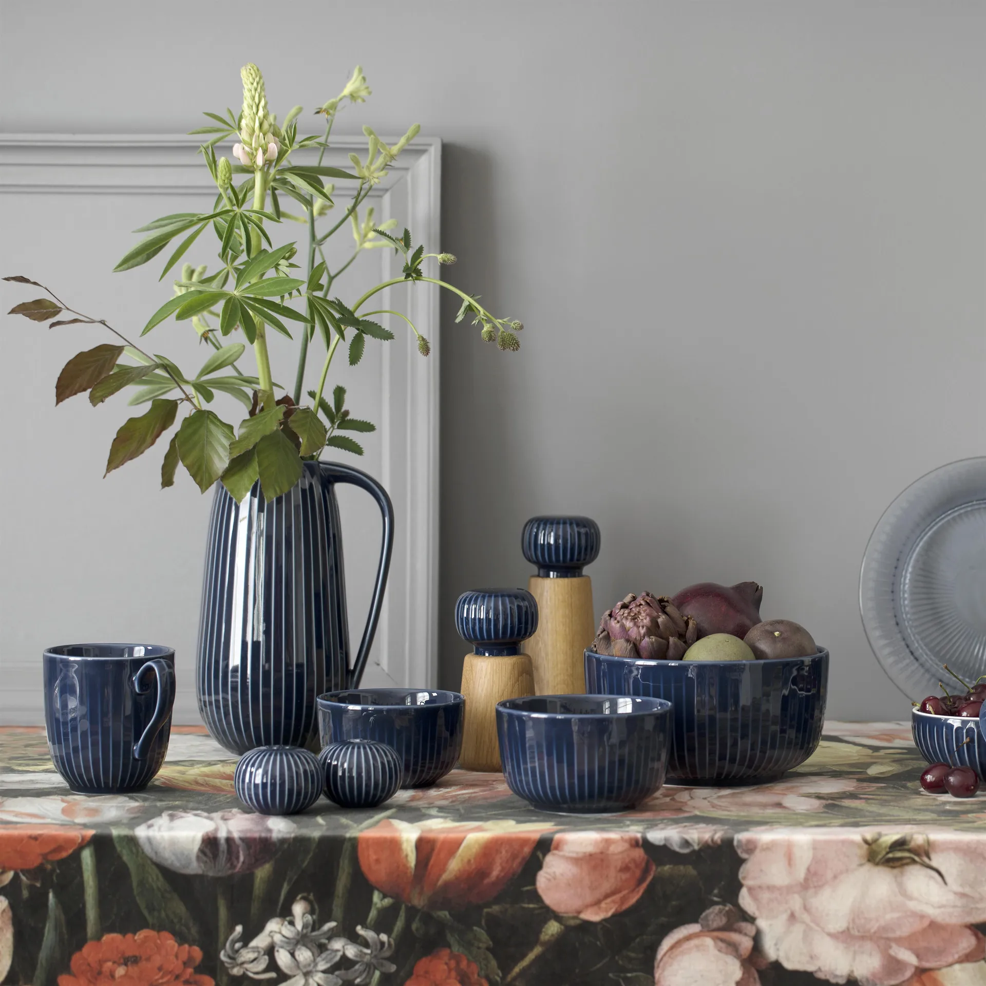 Hammershøi kruidenmolen klein, indigo (blauwpaars) Kähler