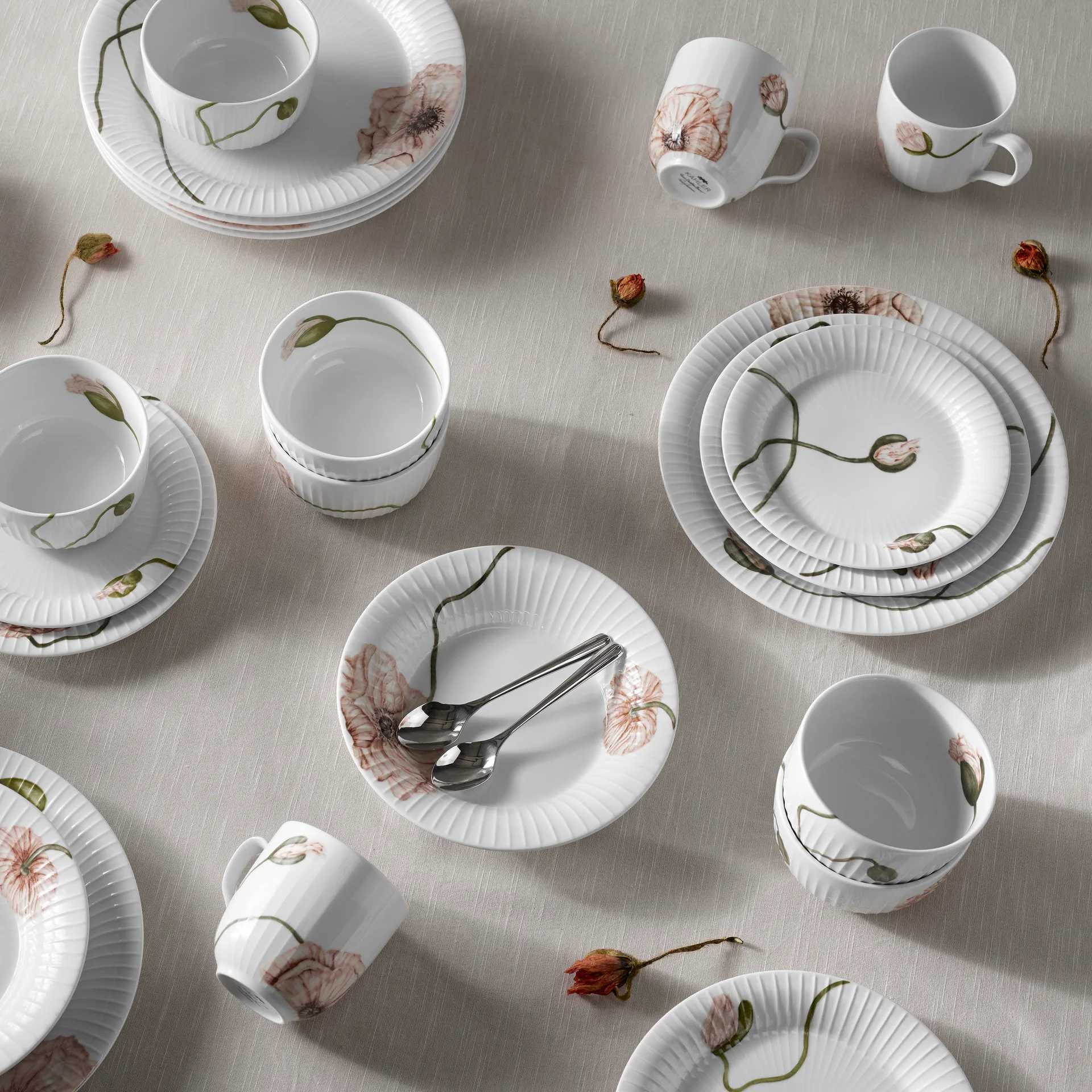 Hammershøi Poppy diep bord 21 cm, Wit Kähler