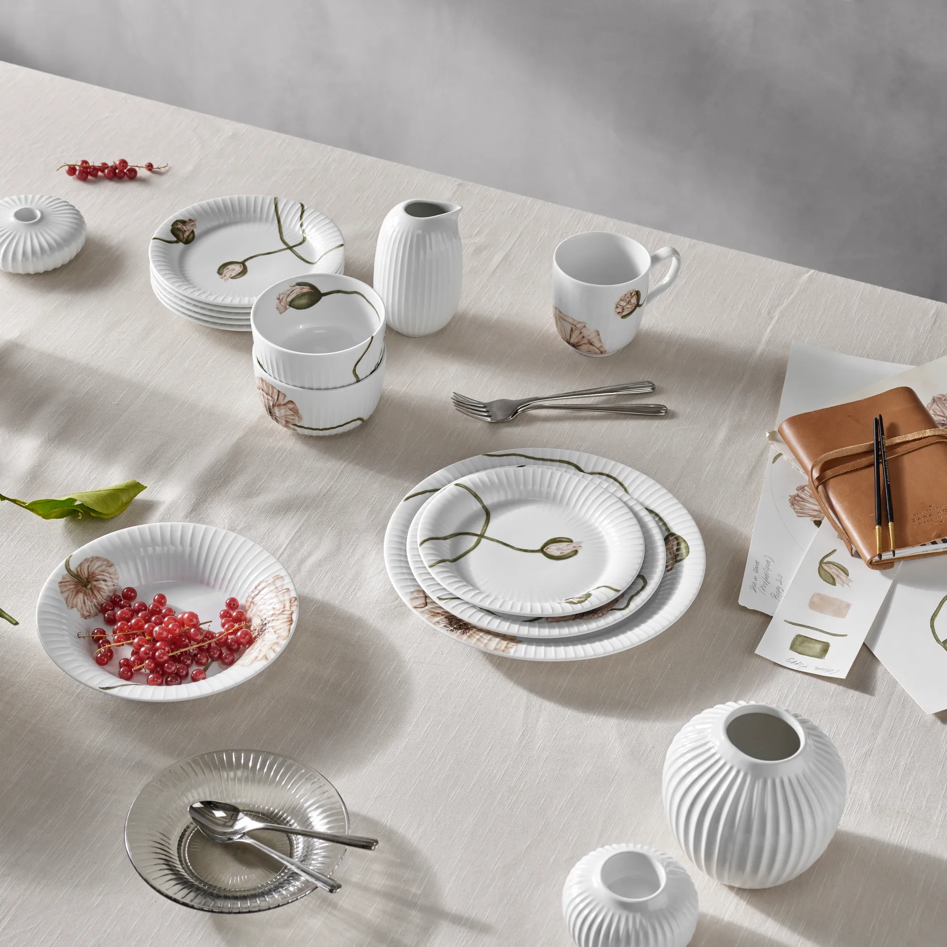 Hammershøi Poppy kom 12 cm, Wit Kähler