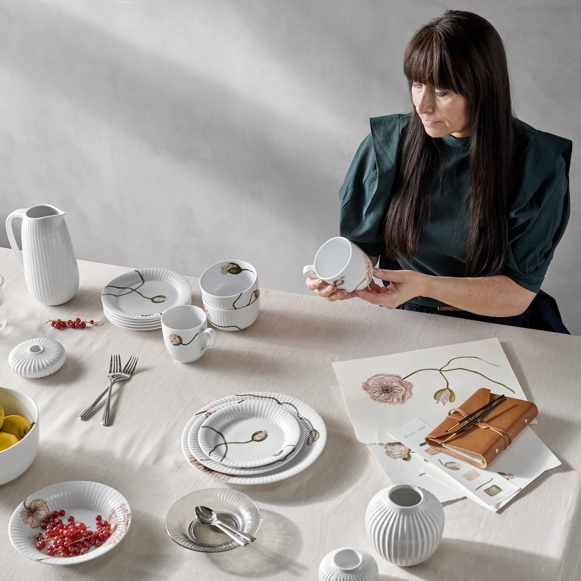 Hammershøi Poppy mok 33 cl, Wit Kähler