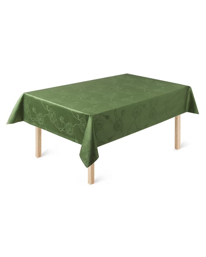 Hammershøi Poppy tafelkleed damast groen, 150x270 cm Kähler