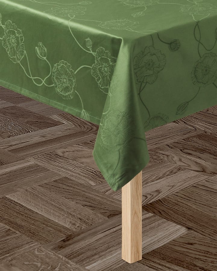 Hammershøi Poppy tafelkleed damast groen, 150x270 cm Kähler