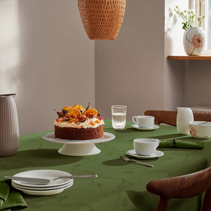 Hammershøi Poppy tafelkleed damast groen, 150x270 cm Kähler