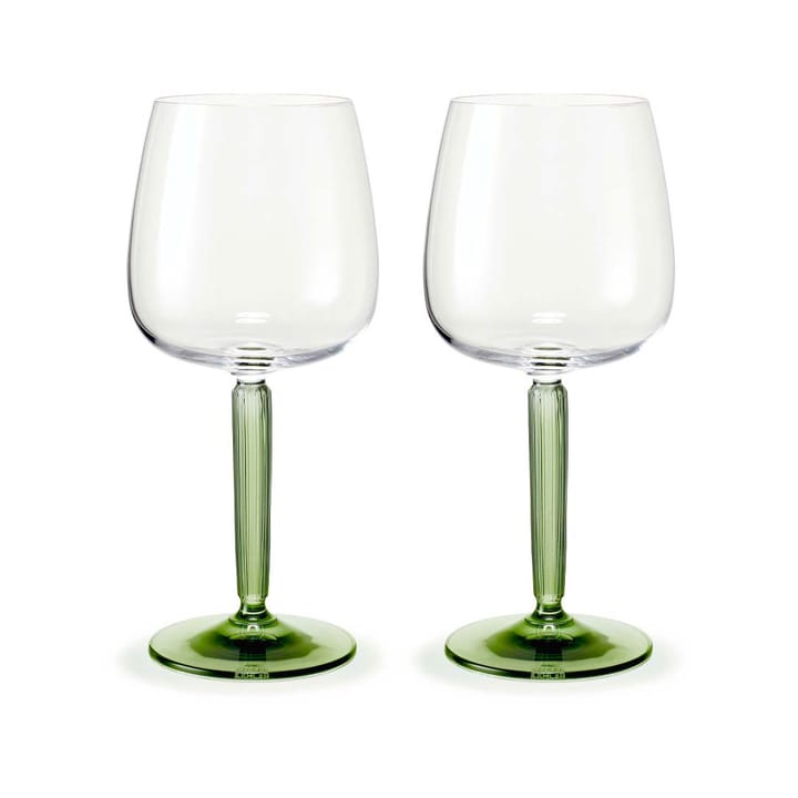 Hammershøi rodewijnglas 49 cl 2-pack - Doorzichtig-groen - Kähler