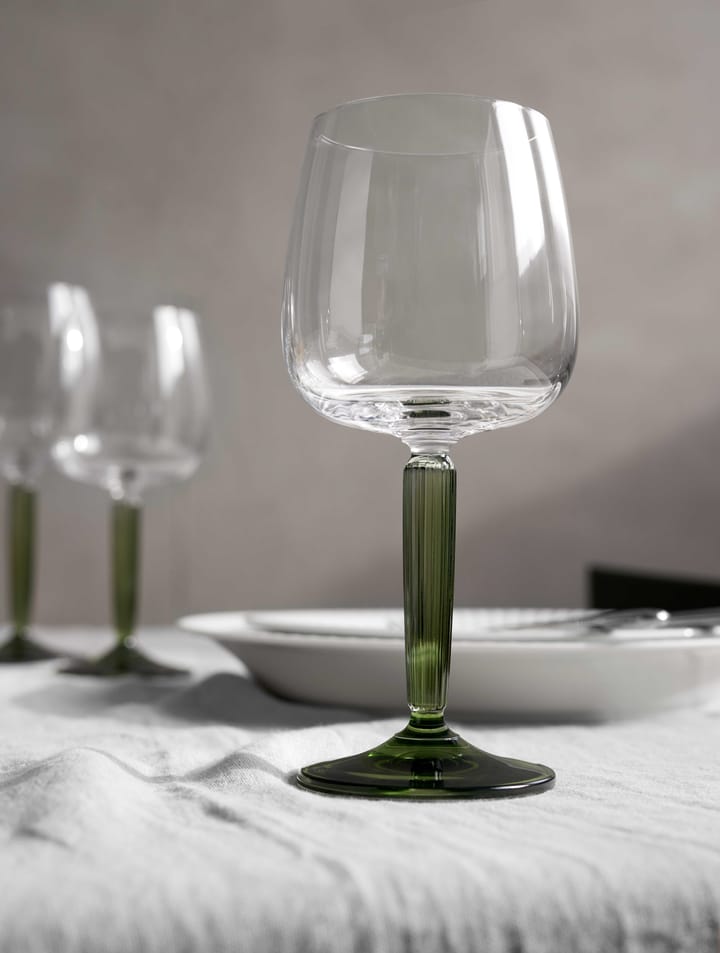 Hammershøi rodewijnglas 49 cl 2-pack, Doorzichtig-groen Kähler
