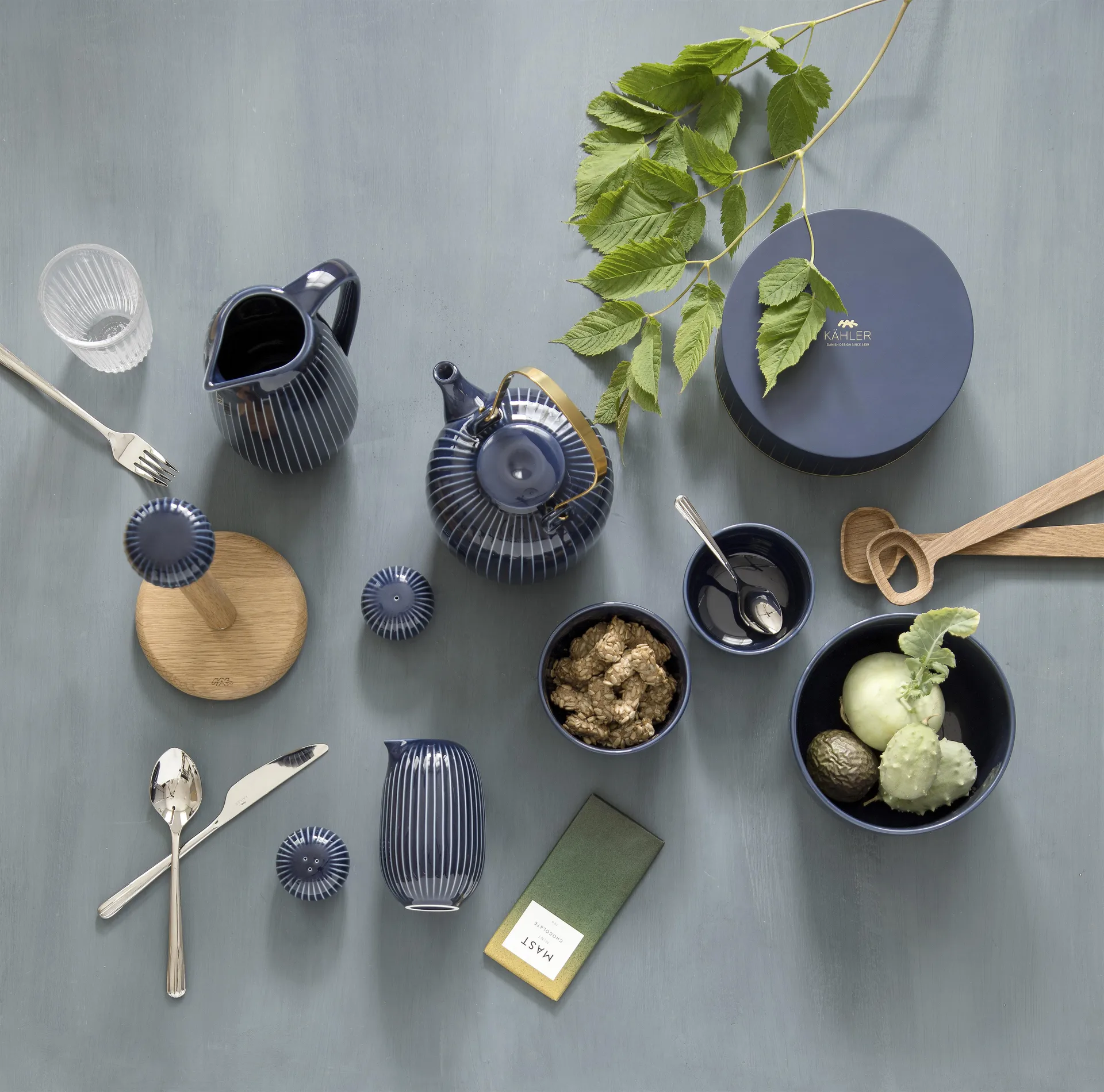 Hammershøi schaal Ø11 cm., indigo Kähler
