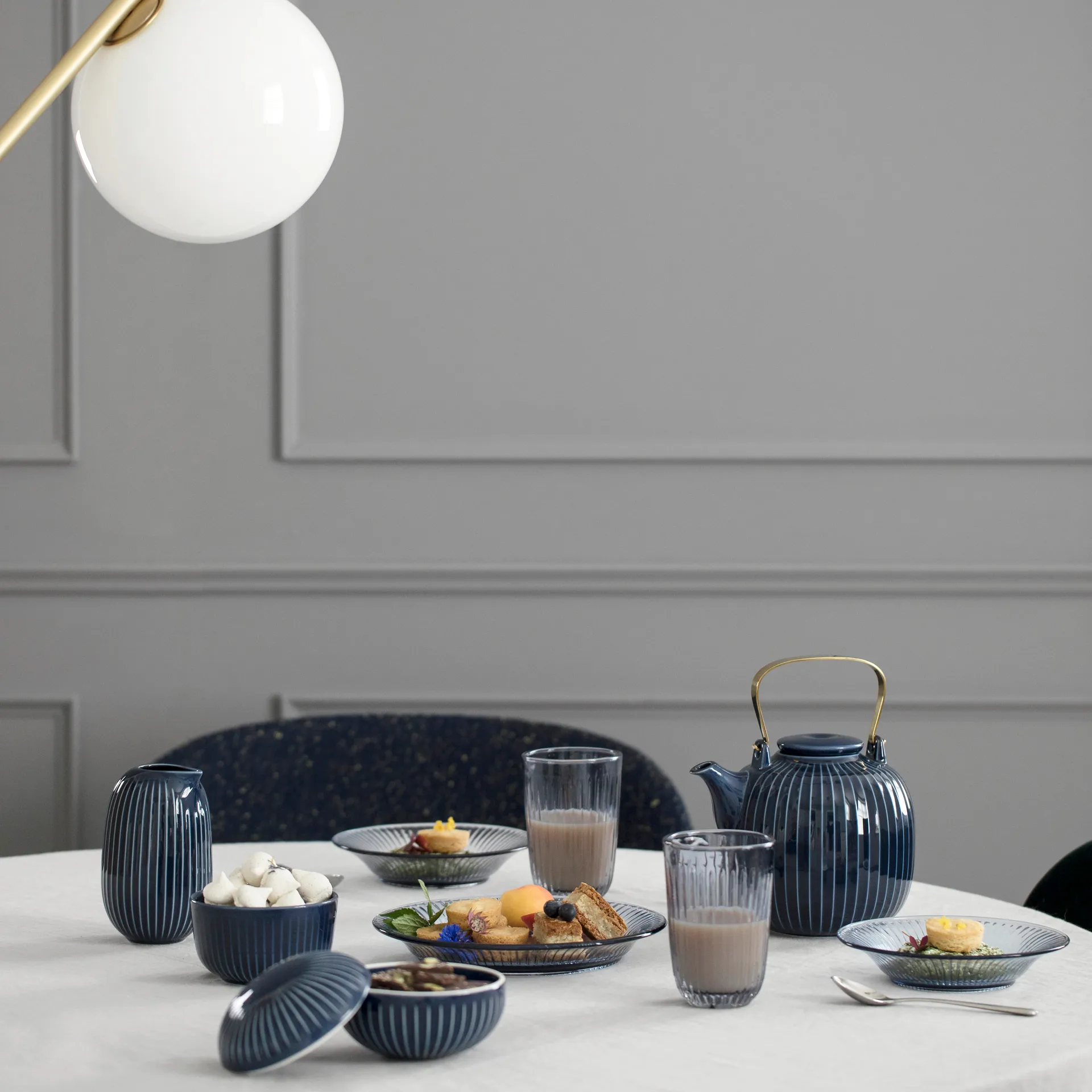 Hammershøi schaal Ø12 cm, indigo (blauwpaars) Kähler