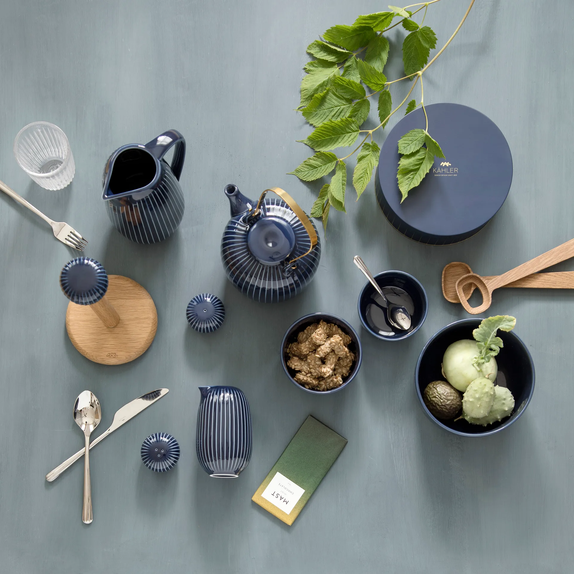 Hammershøi schaal Ø12 cm, indigo (blauwpaars) Kähler