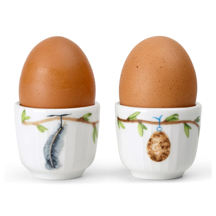 Hammershøi Spring eierdop Ø5 cm 2-pack, Wit Kähler
