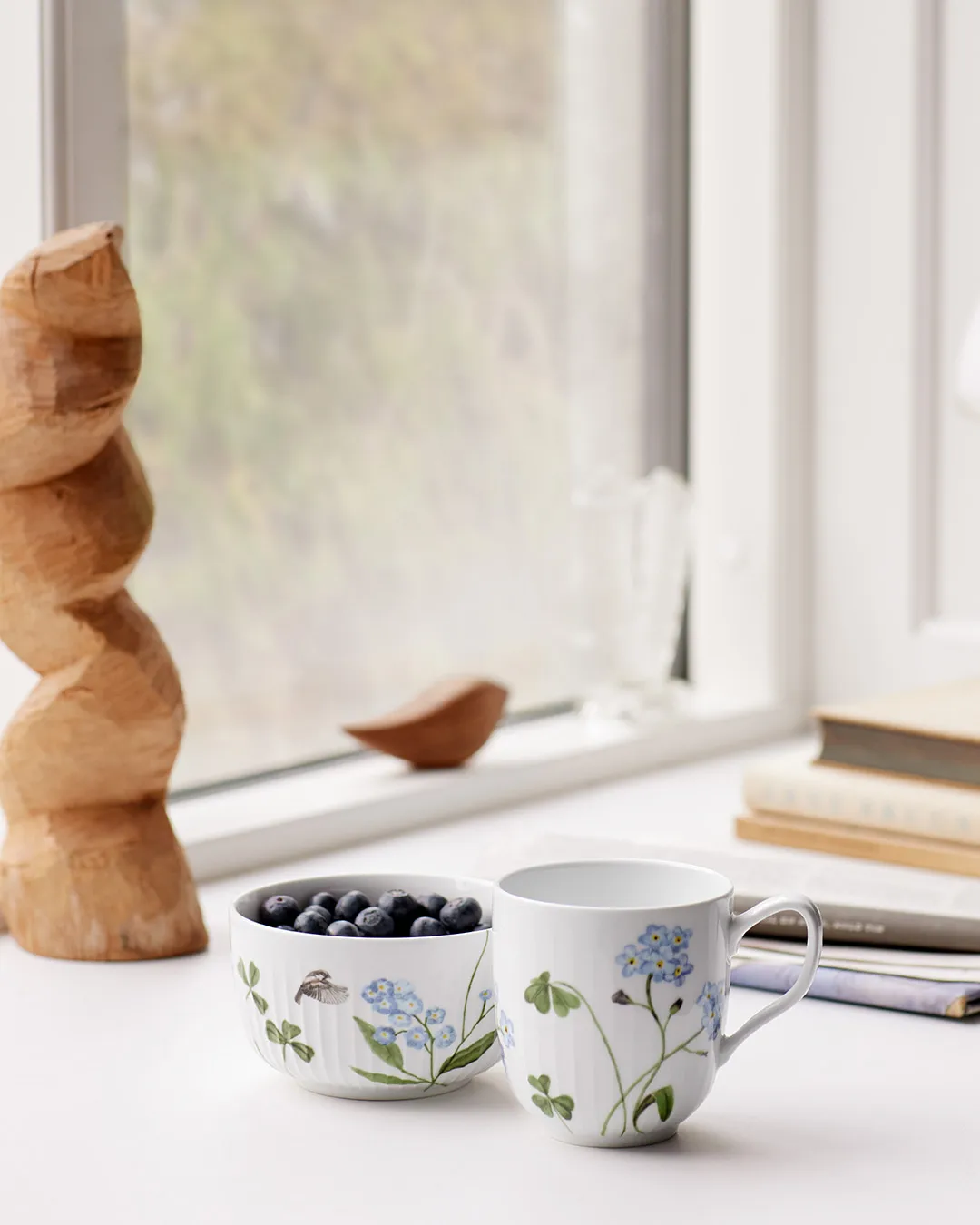 Hammershøi summer Kom Ø12 cm, Forget me not Kähler