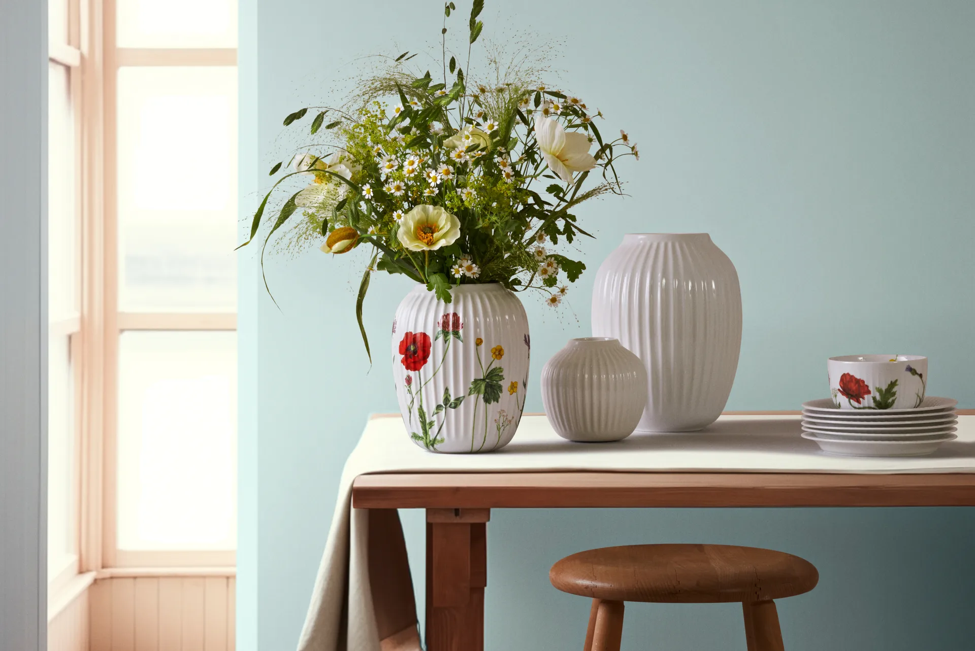 Hammershøi Summer vaas 21 cm, Wild flowers Kähler