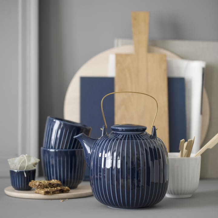 Hammershøi theepot, indigo (blauwpaars) Kähler
