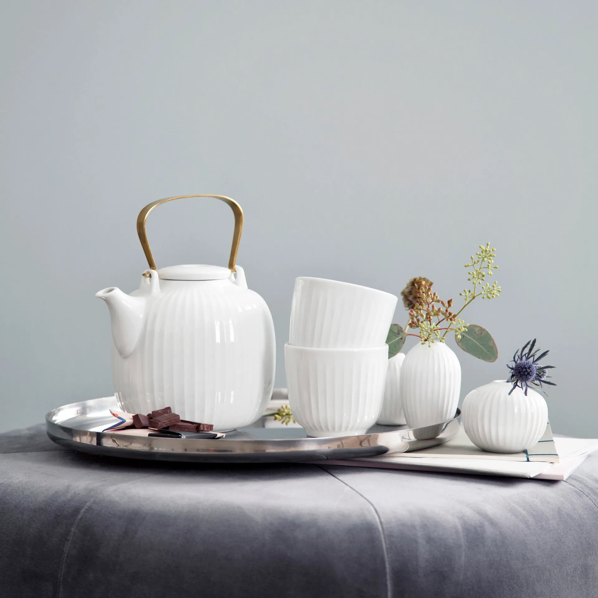 Hammershøi theepot, white (wit) Kähler