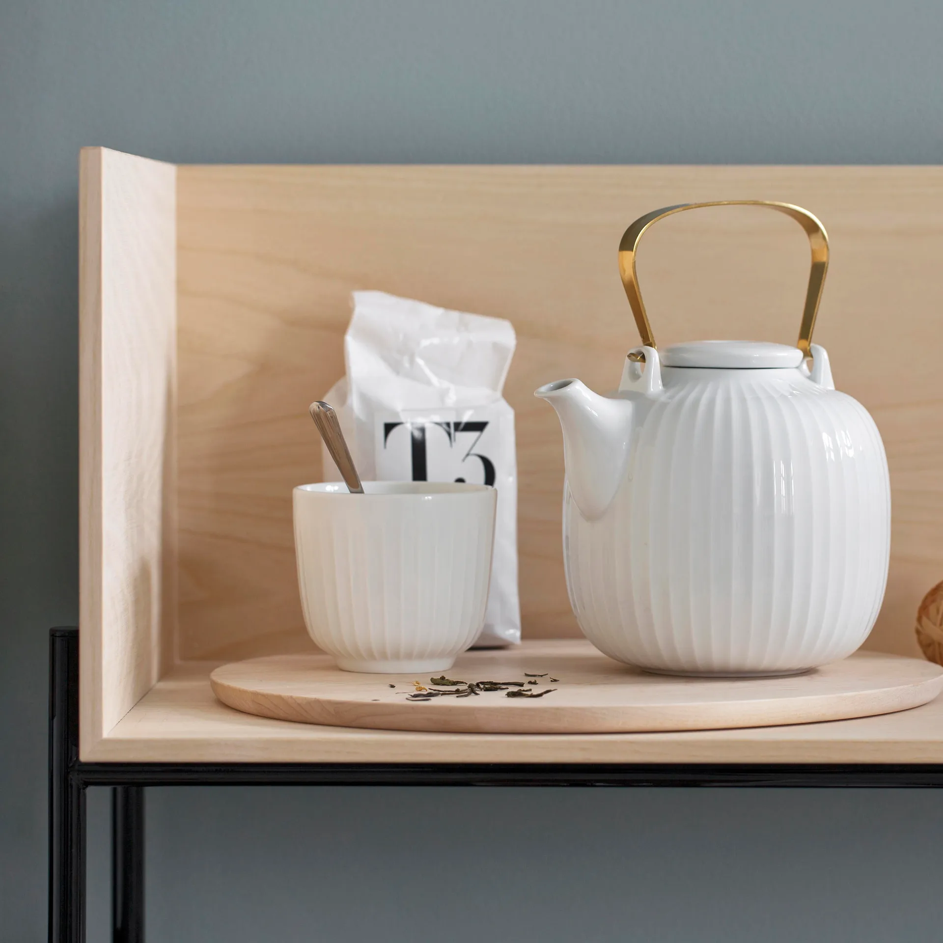 Hammershøi theepot, white (wit) Kähler