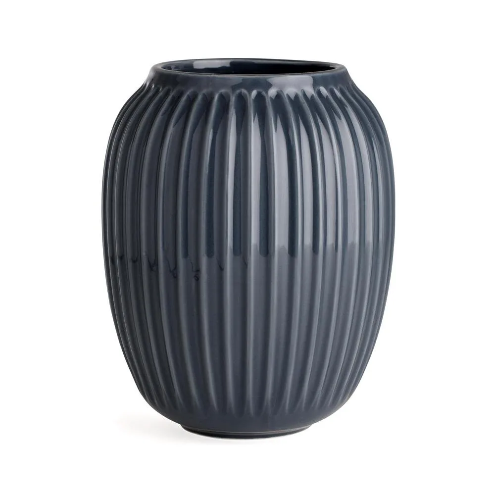 Hammershøi vaas, Antracietgrijs, middel 21 cm Kähler