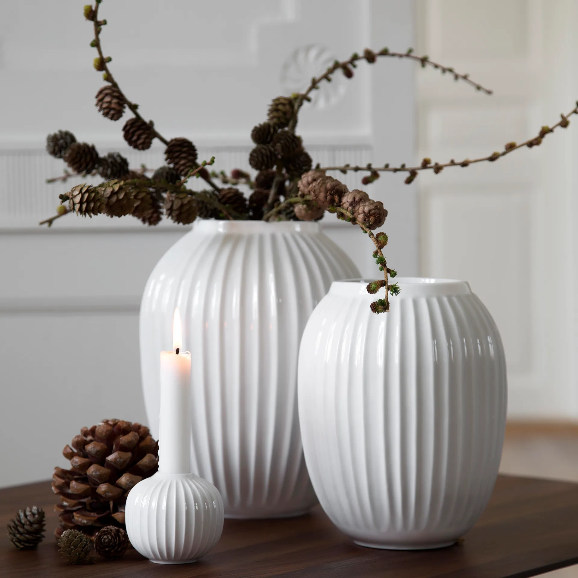 Hammershøi vaas groot, white (wit) Kähler