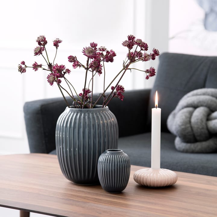 Hammershøi vaas middel, anthracite (grijs) Kähler