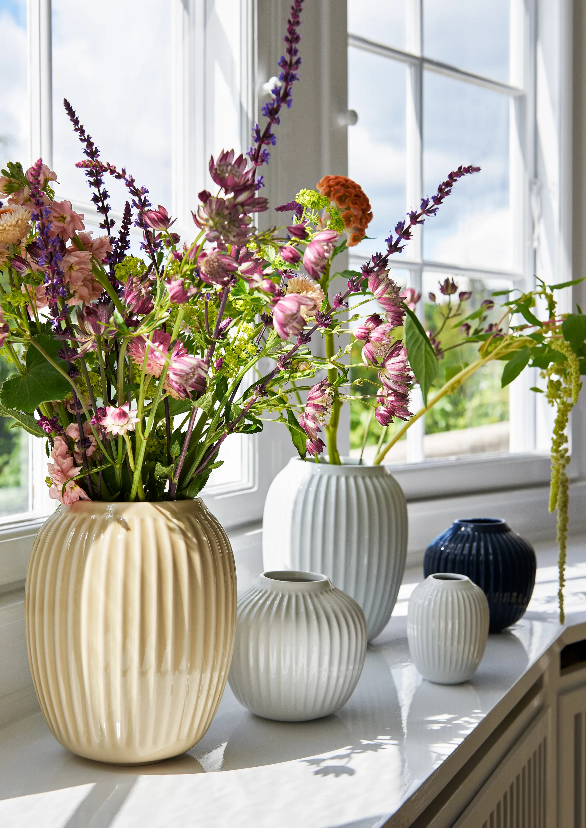 Hammershøi vaas middel, white (wit) Kähler