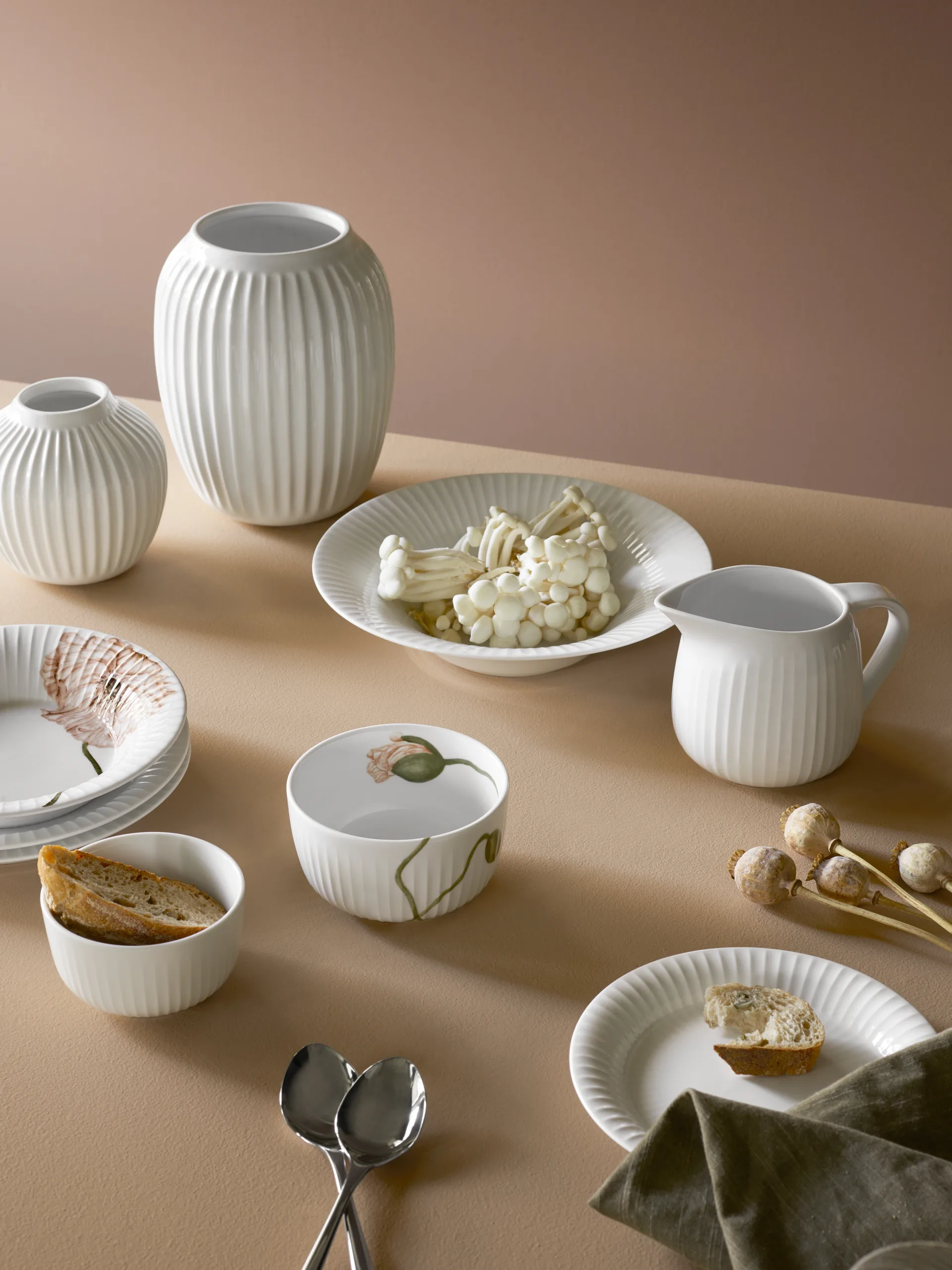 Hammershøi vaas middel, white (wit) Kähler