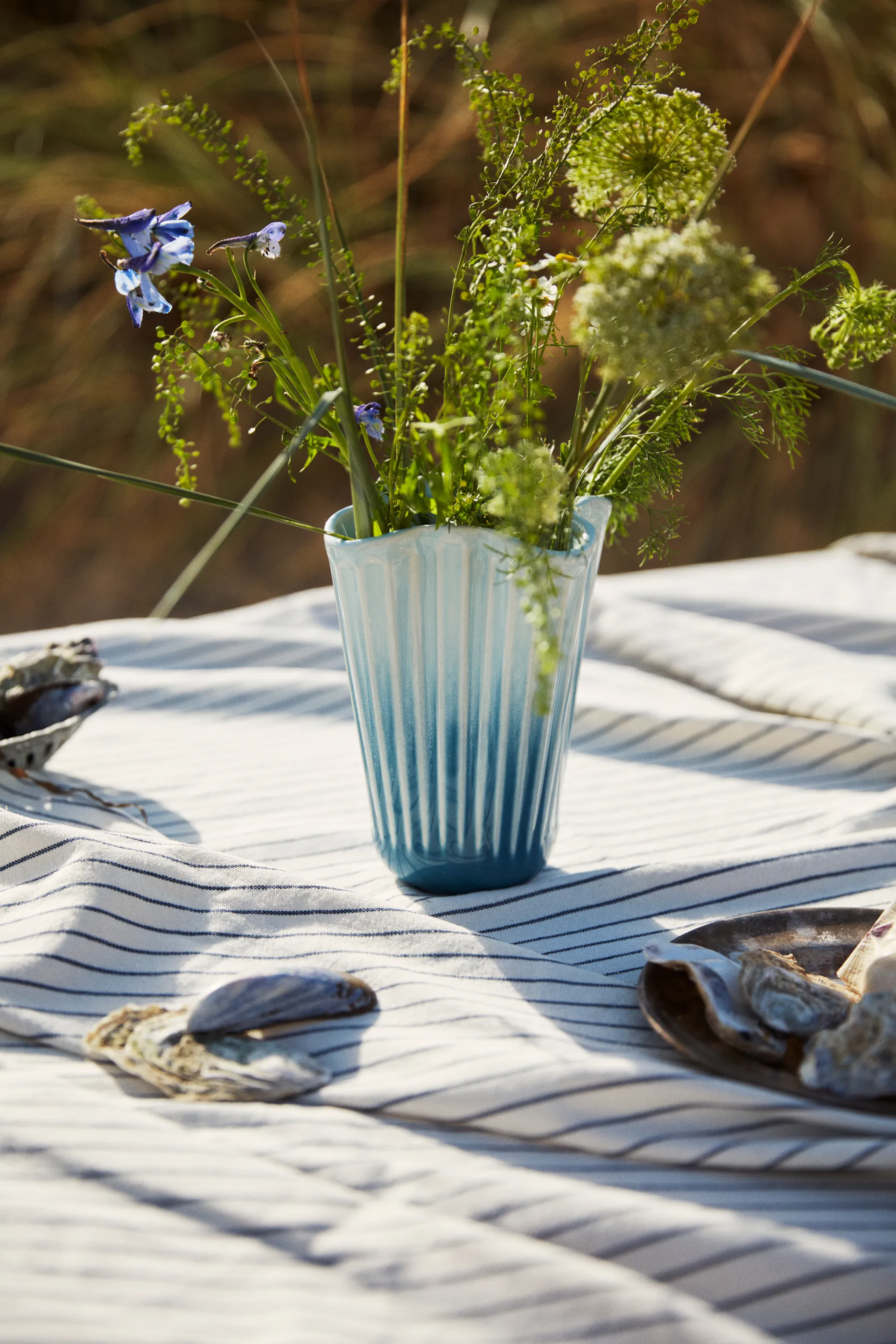 Hammershøi vaas unfold, Blauw, 20,5 cm Kähler