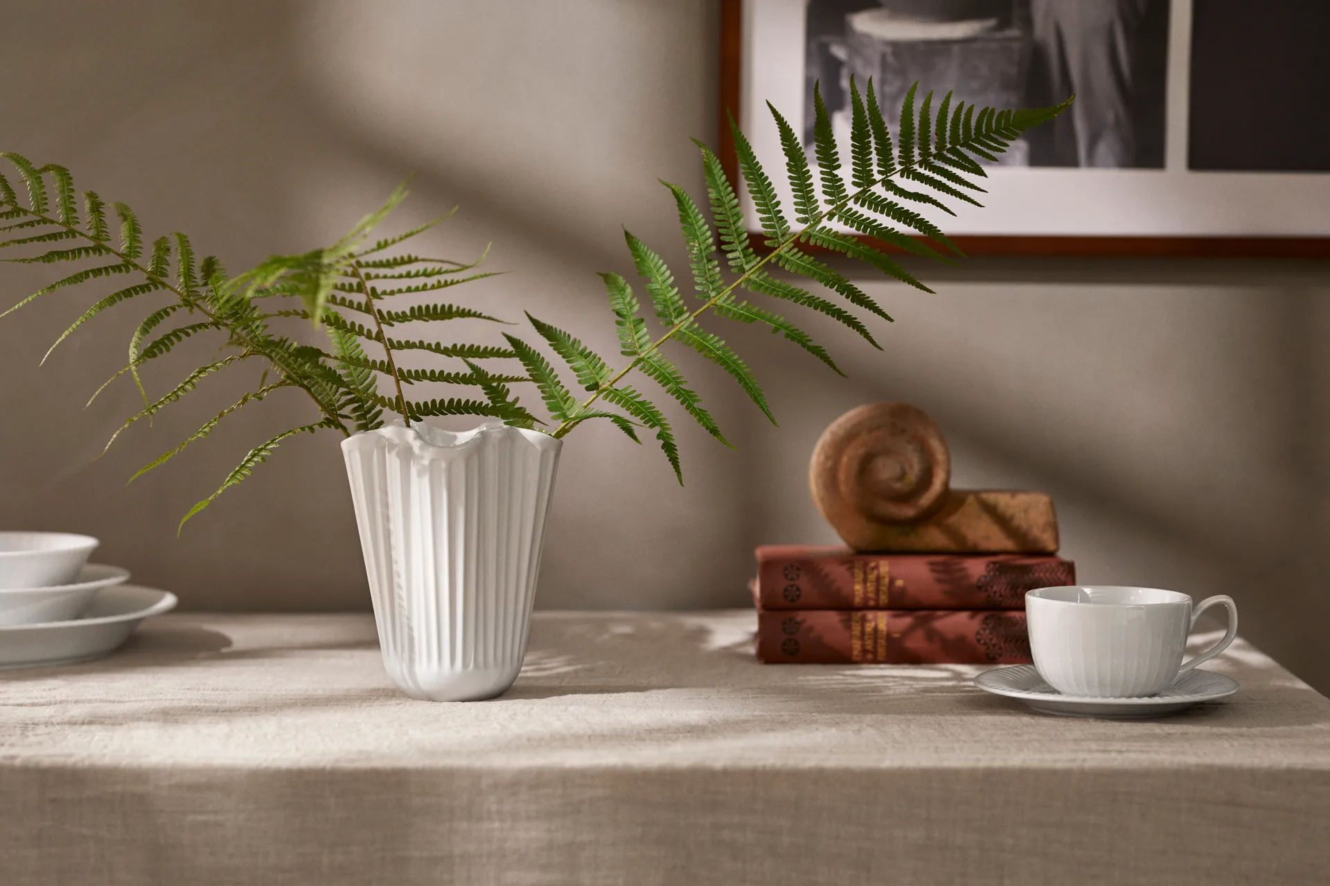 Hammershøi vaas unfold, Wit, 16,5 cm Kähler