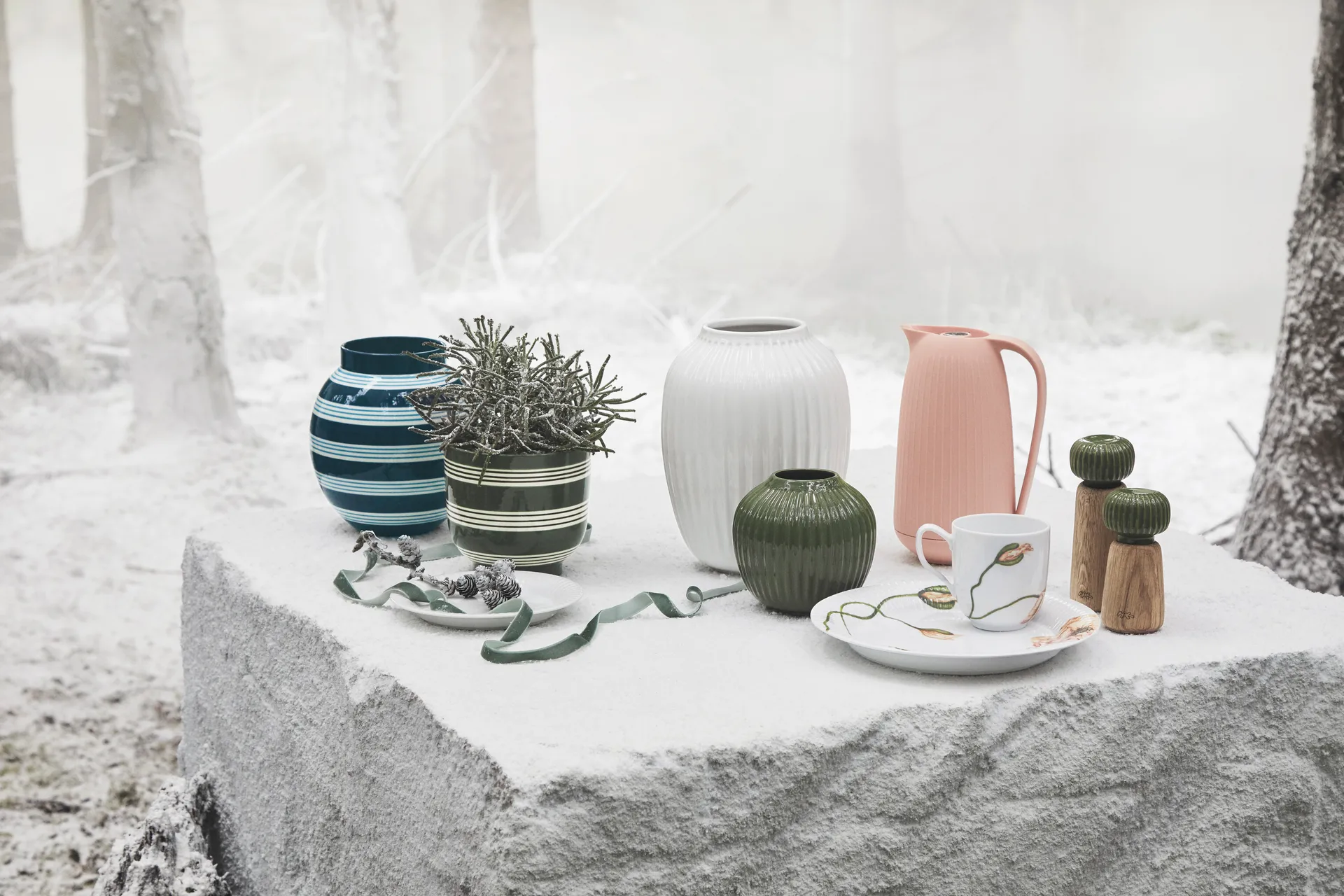 Hammershøi vaas, Wit, groot 25,5 cm Kähler