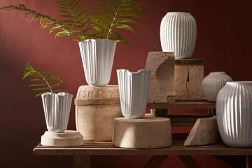 Hammershøi vaas - Wit, middel 21 cm - Kähler