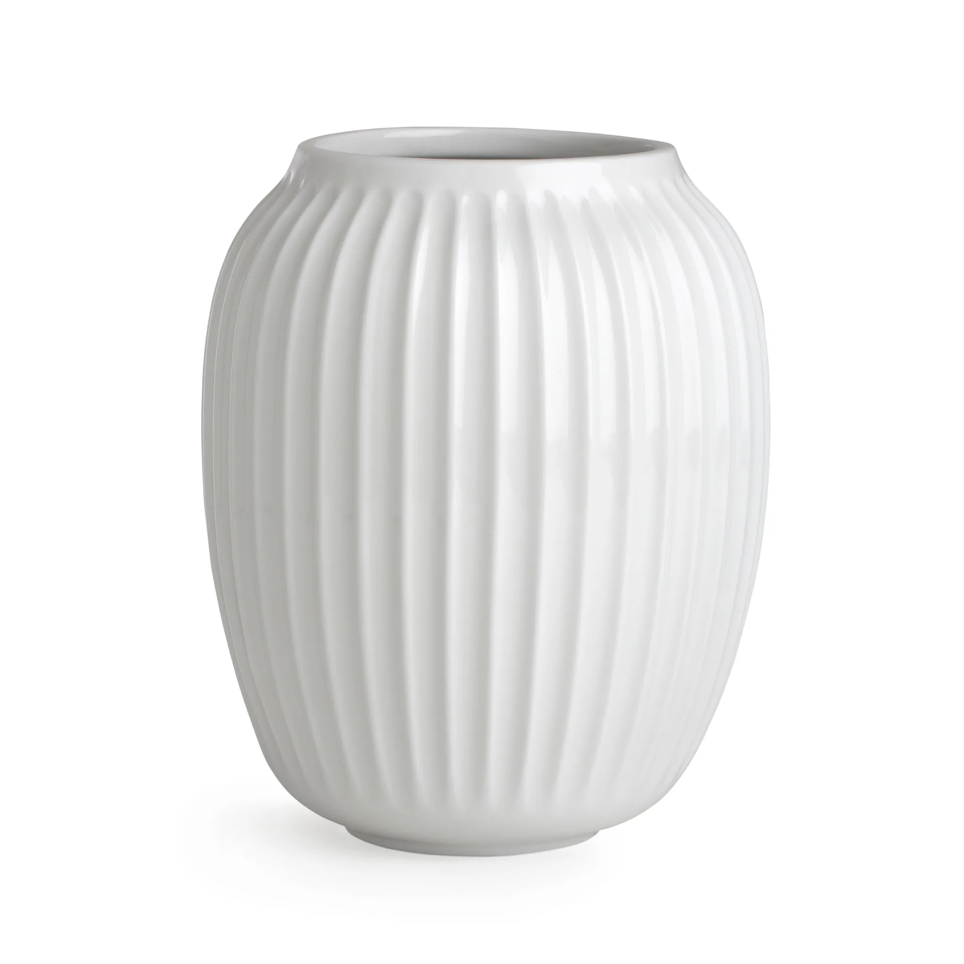Hammershøi vaas, Wit, middel 21 cm Kähler