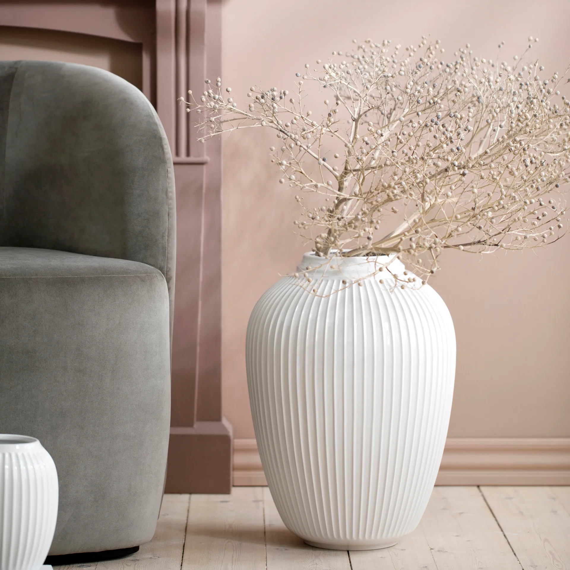 Hammershøi vloervaas 50 cm., wit Kähler